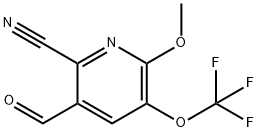 2-Cyano-6-methoxy-5-(trifluoromethoxy)pyridine-3-carboxaldehyde Struktur