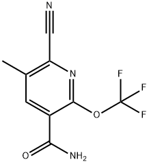 2-Cyano-3-methyl-6-(trifluoromethoxy)pyridine-5-carboxamide Structure