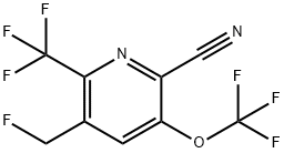 2-Cyano-5-(fluoromethyl)-3-(trifluoromethoxy)-6-(trifluoromethyl)pyridine Structure