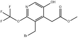 Methyl 3-(bromomethyl)-5-hydroxy-2-(trifluoromethoxy)pyridine-4-acetate,1804353-64-7,结构式