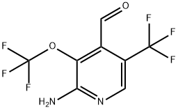 2-Amino-3-(trifluoromethoxy)-5-(trifluoromethyl)pyridine-4-carboxaldehyde Structure