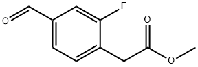 Benzeneacetic acid, 2-fluoro-4-formyl-, methyl ester Structure
