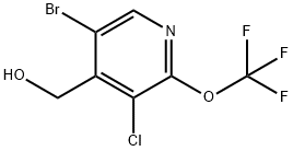 5-Bromo-3-chloro-2-(trifluoromethoxy)pyridine-4-methanol,1804391-37-4,结构式