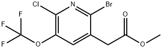 Methyl 2-bromo-6-chloro-5-(trifluoromethoxy)pyridine-3-acetate Struktur