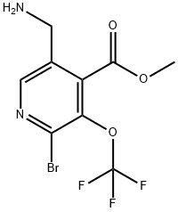 Methyl 5-(aminomethyl)-2-bromo-3-(trifluoromethoxy)pyridine-4-carboxylate 结构式