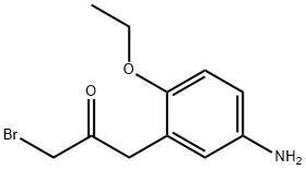 1-(5-Amino-2-ethoxyphenyl)-3-bromopropan-2-one 化学構造式