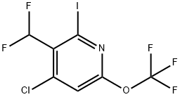 4-Chloro-3-(difluoromethyl)-2-iodo-6-(trifluoromethoxy)pyridine 结构式