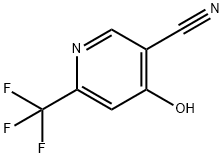 4-Hydroxy-6-(trifluoromethyl)-3-pyridinecarbonitrile 化学構造式