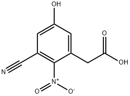3-Cyano-5-hydroxy-2-nitrophenylacetic acid Structure