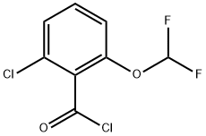 Benzoyl chloride, 2-chloro-6-(difluoromethoxy)- Structure