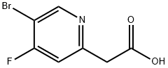 5-Bromo-4-fluoropyridine-2-acetic acid 化学構造式