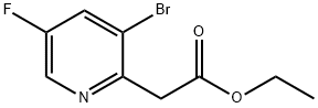 Ethyl 2-(3-bromo-5-fluoropyridin-2-yl)acetate Struktur