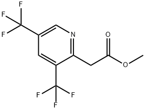 2-Pyridineacetic acid, 3,5-bis(trifluoromethyl)-, methyl ester Struktur