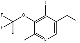 5-(Fluoromethyl)-4-iodo-2-methyl-3-(trifluoromethoxy)pyridine Structure