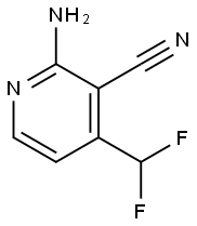 3-Pyridinecarbonitrile, 2-amino-4-(difluoromethyl)- Struktur