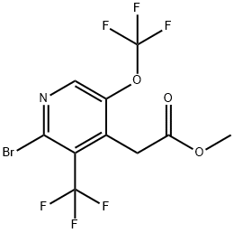 Methyl 2-bromo-5-(trifluoromethoxy)-3-(trifluoromethyl)pyridine-4-acetate Struktur