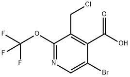 5-Bromo-3-(chloromethyl)-2-(trifluoromethoxy)pyridine-4-carboxylic acid Structure