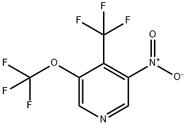 3-Nitro-5-(trifluoromethoxy)-4-(trifluoromethyl)pyridine 结构式