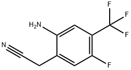 2-Amino-5-fluoro-4-(trifluoromethyl)phenylacetonitrile Struktur