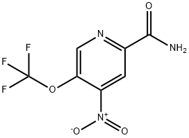 4-Nitro-5-(trifluoromethoxy)pyridine-2-carboxamide 结构式