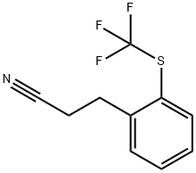 (2-(Trifluoromethylthio)phenyl)propanenitrile 结构式