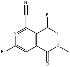 Methyl 6-bromo-2-cyano-3-(difluoromethyl)pyridine-4-carboxylate Structure
