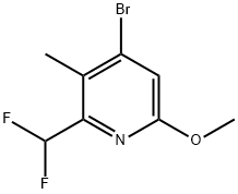 4-Bromo-2-(difluoromethyl)-6-methoxy-3-methylpyridine 结构式