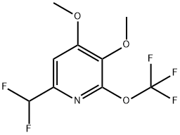 3,4-Dimethoxy-6-(difluoromethyl)-2-(trifluoromethoxy)pyridine 结构式