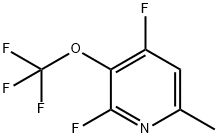 2,4-Difluoro-6-methyl-3-(trifluoromethoxy)pyridine 结构式