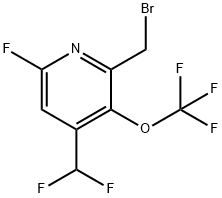 2-(Bromomethyl)-4-(difluoromethyl)-6-fluoro-3-(trifluoromethoxy)pyridine 结构式