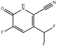 2-Pyridinecarbonitrile, 3-(difluoromethyl)-5-fluoro-1,6-dihydro-6-oxo- Struktur