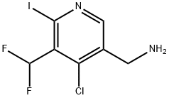 5-(Aminomethyl)-4-chloro-3-(difluoromethyl)-2-iodopyridine|