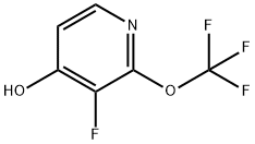 3-Fluoro-4-hydroxy-2-(trifluoromethoxy)pyridine Structure