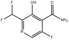 2-(Difluoromethyl)-5-fluoro-3-hydroxypyridine-4-carboxamide Structure