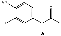 1-(4-Amino-3-iodophenyl)-1-bromopropan-2-one 化学構造式