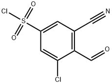 3-Chloro-5-cyano-4-formylbenzenesulfonylchloride Structure