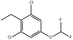 1,3-Dichloro-5-difluoromethoxy-2-ethylbenzene Struktur