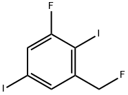 1,4-Diiodo-2-fluoro-6-(fluoromethyl)benzene 结构式