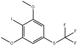 1,3-Dimethoxy-2-iodo-5-(trifluoromethylthio)benzene Structure