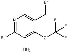 3-Amino-2-bromo-5-(bromomethyl)-4-(trifluoromethoxy)pyridine,1804520-01-1,结构式