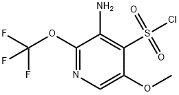 3-Amino-5-methoxy-2-(trifluoromethoxy)pyridine-4-sulfonyl chloride 结构式