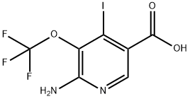 2-Amino-4-iodo-3-(trifluoromethoxy)pyridine-5-carboxylic acid,1804527-27-2,结构式