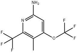 6-Amino-3-methyl-4-(trifluoromethoxy)-2-(trifluoromethyl)pyridine 结构式