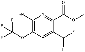 Methyl 2-amino-5-(difluoromethyl)-3-(trifluoromethoxy)pyridine-6-carboxylate Struktur