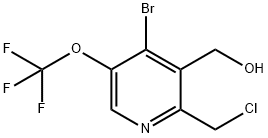 4-Bromo-2-(chloromethyl)-5-(trifluoromethoxy)pyridine-3-methanol Structure