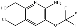 2-Amino-5-(chloromethyl)-3-(trifluoromethoxy)pyridine-6-methanol Structure