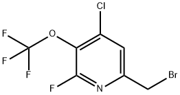 6-(Bromomethyl)-4-chloro-2-fluoro-3-(trifluoromethoxy)pyridine Structure