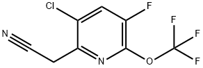 3-Chloro-5-fluoro-6-(trifluoromethoxy)pyridine-2-acetonitrile 结构式