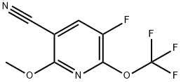 3-Cyano-5-fluoro-2-methoxy-6-(trifluoromethoxy)pyridine Struktur