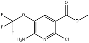 Methyl 2-amino-6-chloro-3-(trifluoromethoxy)pyridine-5-carboxylate 结构式